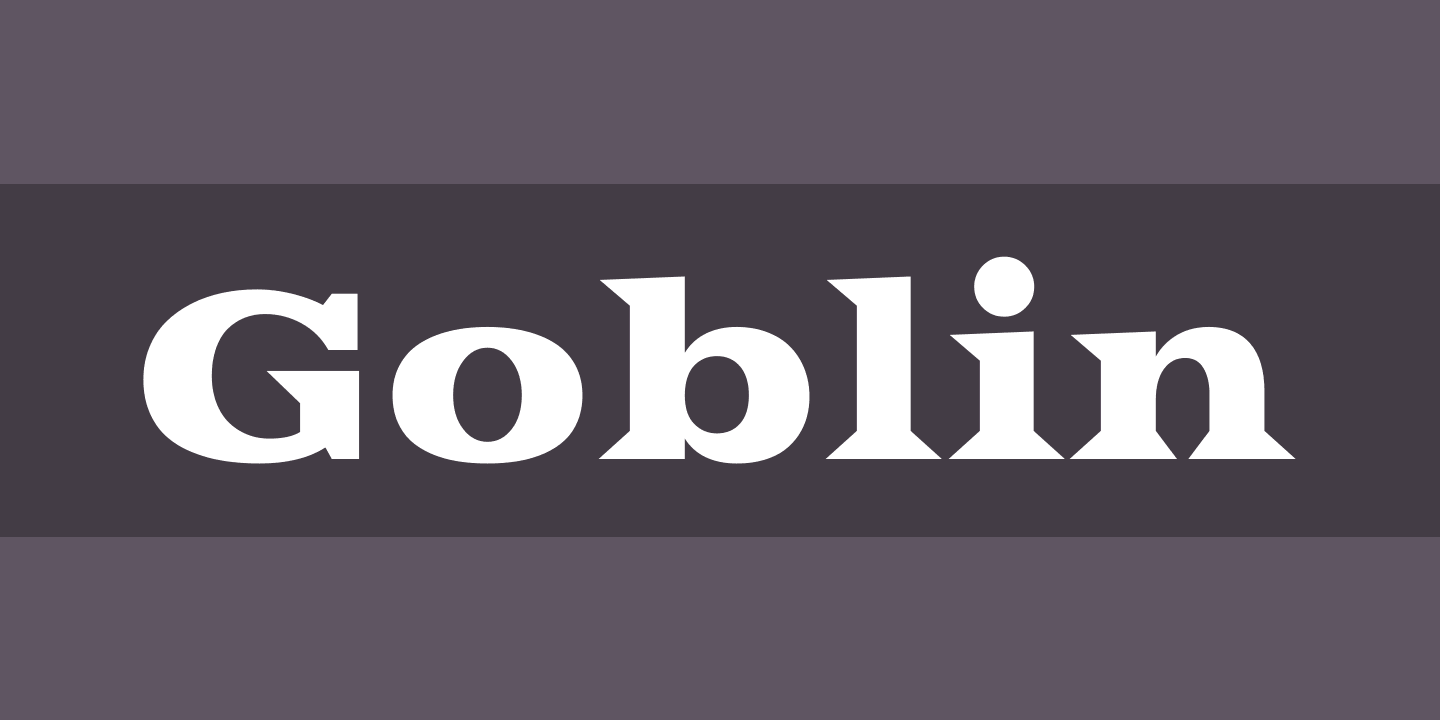 Example font Goblin #1